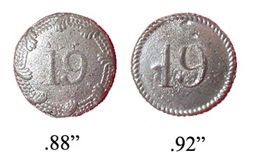 19th Regt Buttons